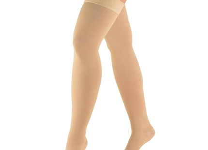 TRUFORM - Thigh High Beige, Open Toe | 15-20 mmHg