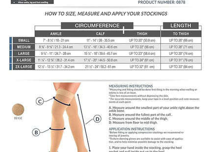 TRUFORM - Thigh High Beige, Open Toe | 15-20 mmHg