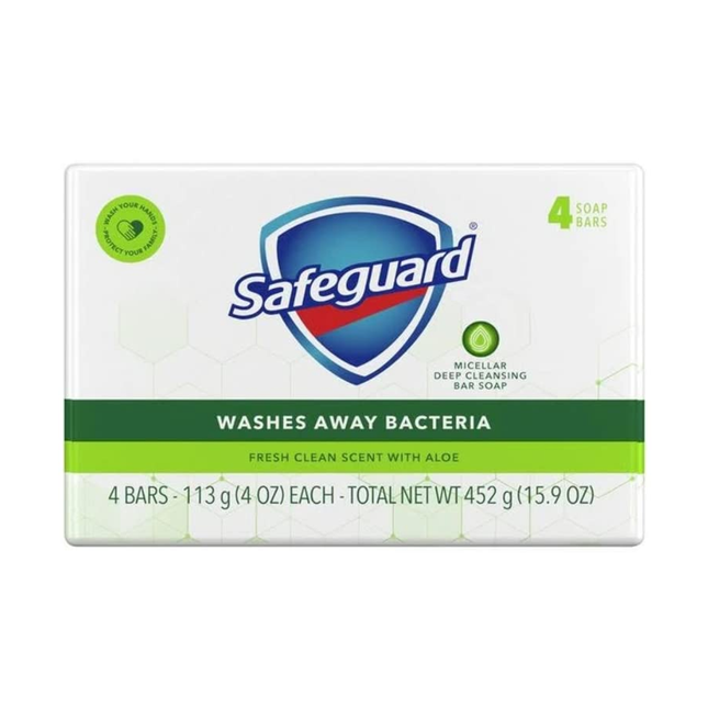 Safeguard - Deodorizing Bar Soap With Aloe | 4 Bars