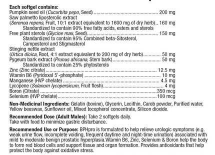 Natra - MenOnly BPHpro | 120 Softgels
