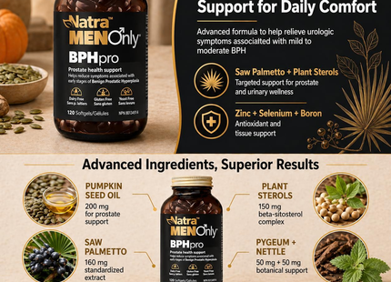 Natra - MenOnly BPHpro | 120 Softgels