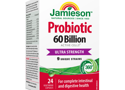 Jamieson - Ultra fort 60 milliards de probiotiques | 24 gélules végétariennes