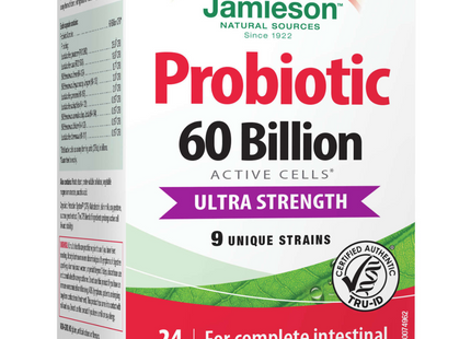 Jamieson - Ultra Strength 60 Billion Probiotic | 24 Vegetarian Capsules