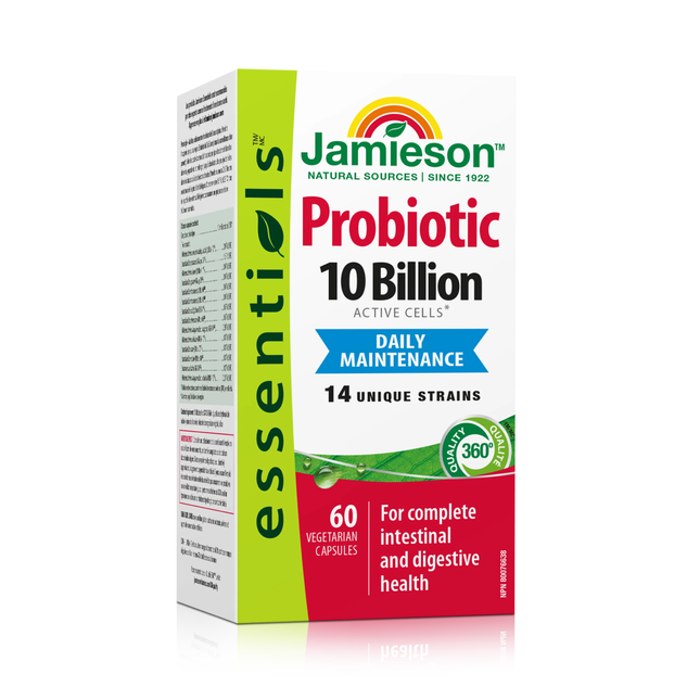 Jamieson - Daily Maintenance 10 Billion Probiotic | 60 Vegetarian Capsules