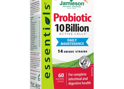 Jamieson - Daily Maintenance 10 Billion Probiotic | 60 Vegetarian Capsules