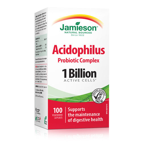 Jamieson - Complexe probiotique Acidophilus - 1 milliard de cellules actives | 100 gélules végétales