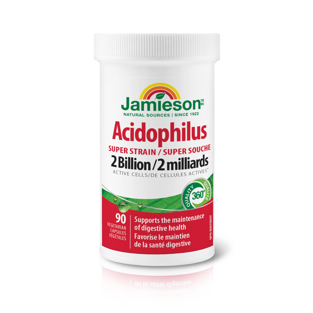 Jamieson - Acidophilus Super Strain 2 milliards | 90 Gélules Végétariennes