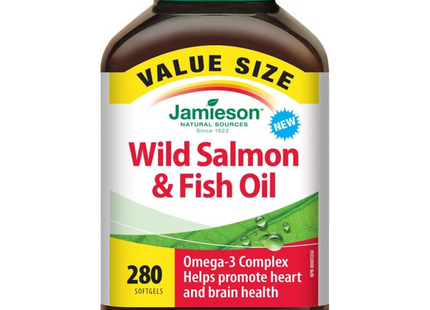 Jamieson - Omega-3 Complex Wild Salmon & Fish Oil Supplements | 280 Softgels