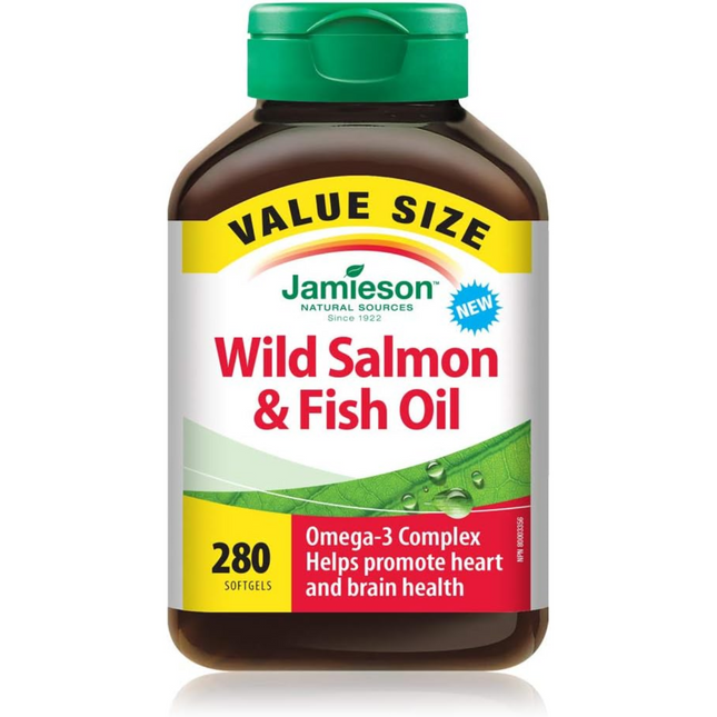 Jamieson - Omega-3 Complex Wild Salmon & Fish Oil Supplements | 280 Softgels