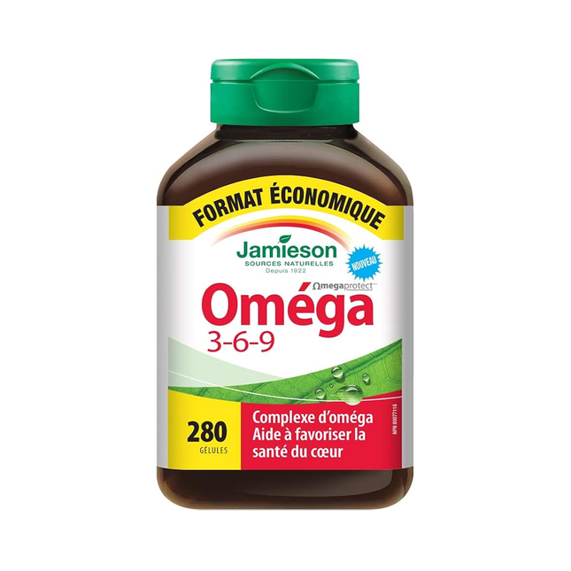 Jamieson - Oméga 3-6-9 Format économique - 1200 mg | 280 gélules