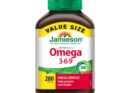 Jamieson - Omega 3-6-9 Value Size | 280 Softgels