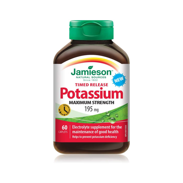 Jamieson - Potassium 195 mg complet | 60 comprimés
