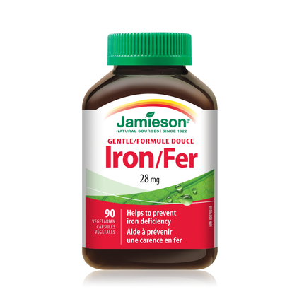 Jamieson - Fer Doux 28 mg | 90 capsules végétariennes