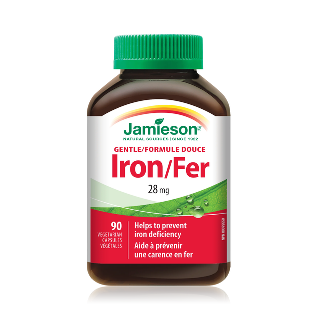 Jamieson - Gentle Iron 28mg | 90 Vegetarian Capsules