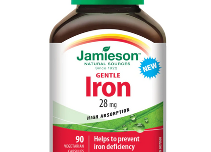 Jamieson - Gentle Iron 28mg | 90 Vegetarian Capsules