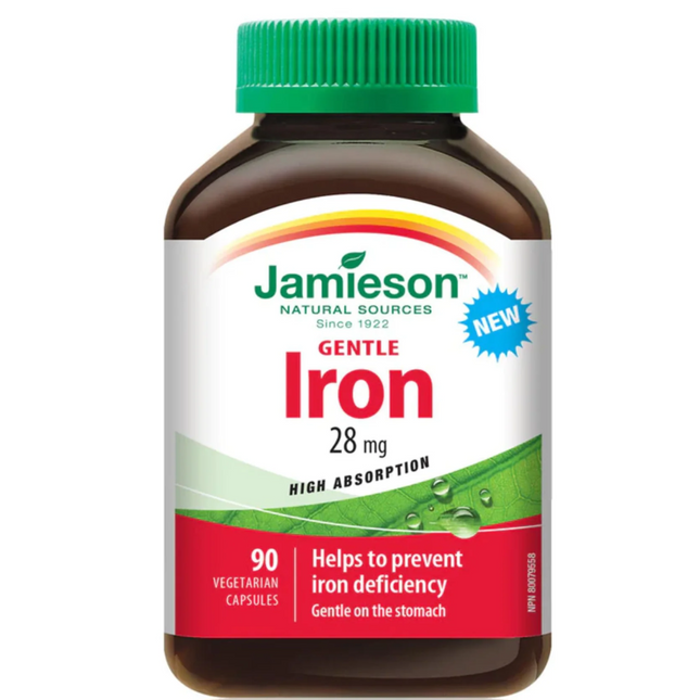 Jamieson - Gentle Iron 28mg | 90 Vegetarian Capsules