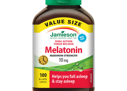 Jamieson - Dual Action Melatonin 10 MG | 100 Caplets