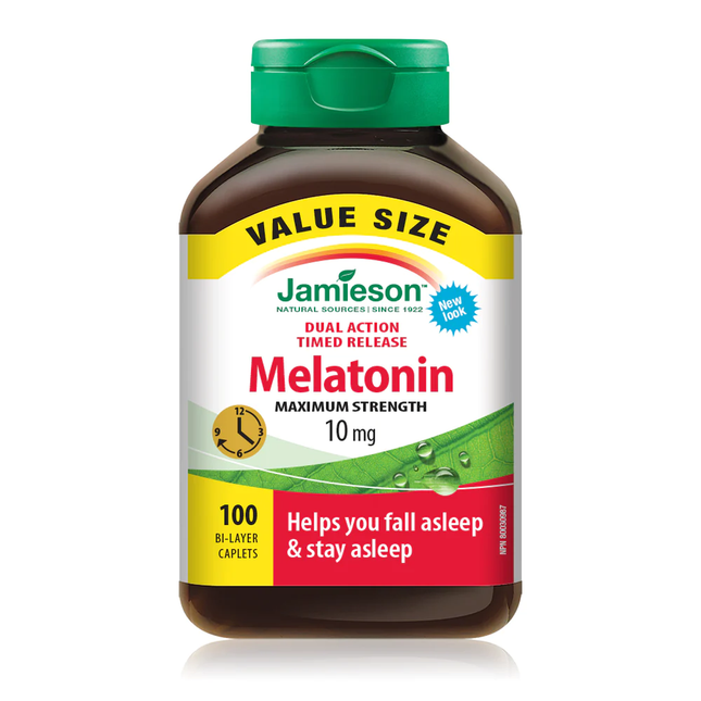 Jamieson - Dual Action Melatonin 10 MG | 100 Caplets