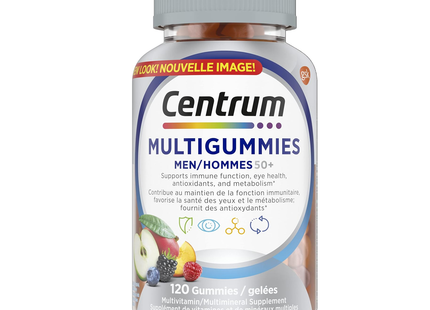 Centrum - Adultes 50+ Multigummies - Cerise, Baie et Orange | 130 gommes