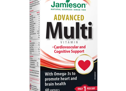 Jamieson - Advanced Multivitamin - Plus Cardiovascular & Cognitive Support | 60 Softgels