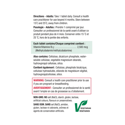 Jamieson - Vitamin B12 2500 mcg Timed Release | 60 Tablets