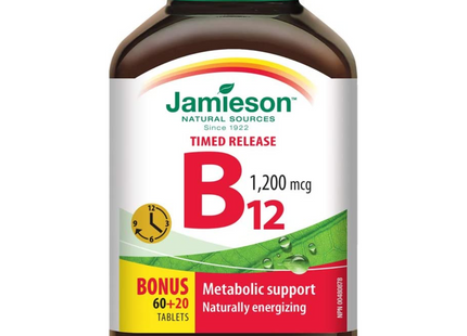 Jamieson - B12 5000mcg Timed Release | 45 Tablets