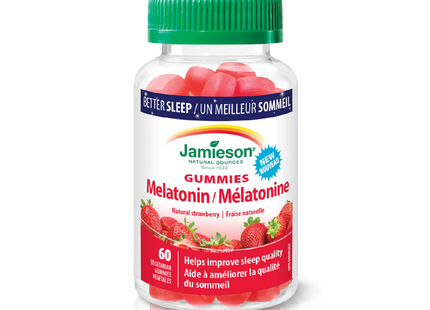 Jamieson - Melatonin Gummies  - Natural Strawberry | 60 Vegetarian Gummies