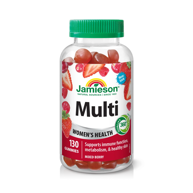Jamieson - Multi Gummies pour femme - Baie | 130 bonbons gélifiés entièrement naturels