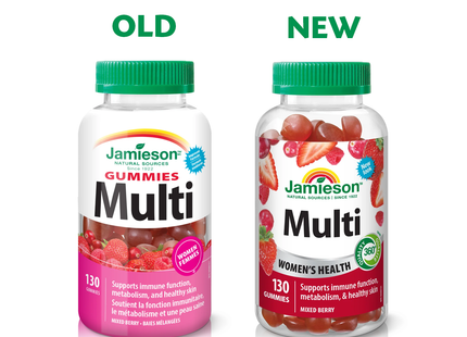 Jamieson - Multi Gummies pour femme - Baie | 130 bonbons gélifiés entièrement naturels