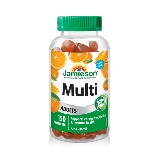 Jamieson - Multivitamines gommeuses pour adultes - Orange | 150 gommes