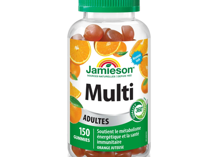 Jamieson - Multivitamines gommeuses pour adultes - Orange | 150 gommes