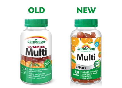 Jamieson - Multivitamines gommeuses pour adultes - Orange | 150 gommes