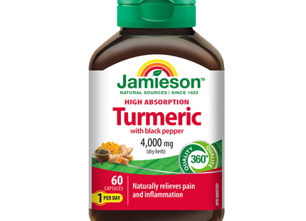 Jamieson - Curcuma et poivre noir 4000 mg | 60 Gélules