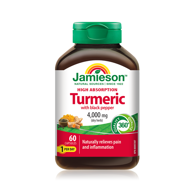 Jamieson - Curcuma et poivre noir 4000 mg | 60 Gélules