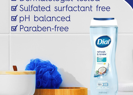 Dial - Refresh & Renew Body Wash with Vitamin E, Coconut Water | 473 mL