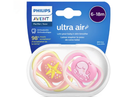 Philips - Sucettes AVENT Ultra Air 6-18 mois | Lot de 2