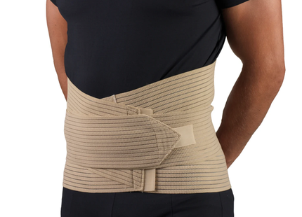 OTC - 12" Elastic Lumbosacral Lightweight Support/Abdominal Uplift/Steel Stays, Beige