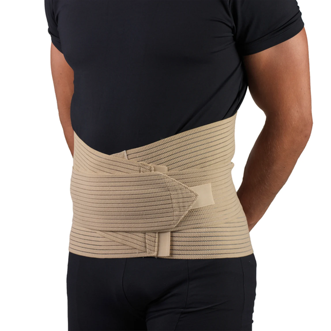 OTC - 12" Elastic Lumbosacral Lightweight Support/Abdominal Uplift/Steel Stays, Beige