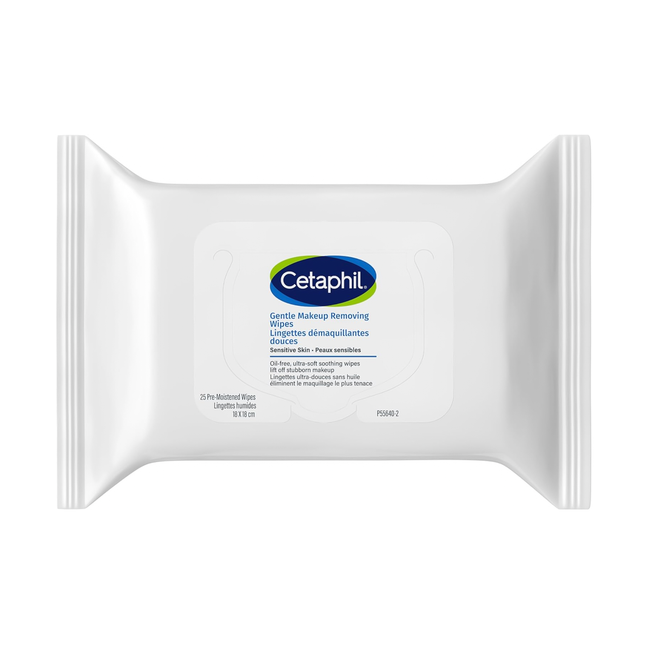 Cetaphil - Lingettes Démaquillantes Douces pour Tous Types de Peau | 25 Lingettes