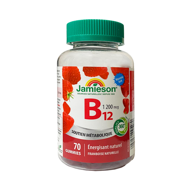 Jamieson - Vitamines B12 1200 mcg | 70 bonbons gélifiés