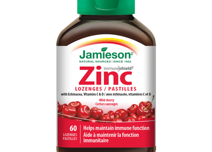 Jamieson - Immune Function Zinc Lozenges - Wild Cherry | 60 Lozenges