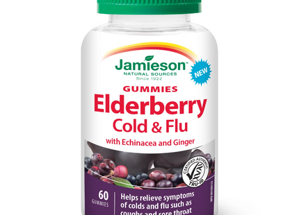 Jamieson - Cold & Flu Gummies - Elderberry | 60 Gummies