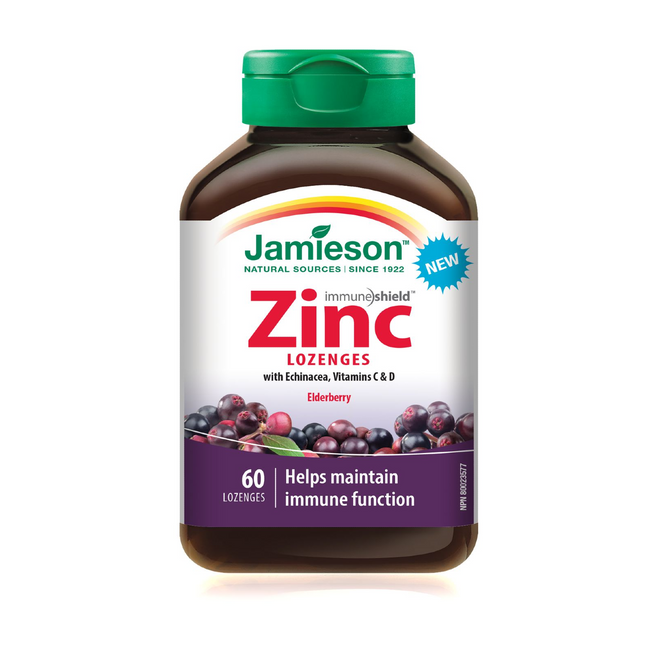 Jamieson - Zinc Lozenges - Elderberry