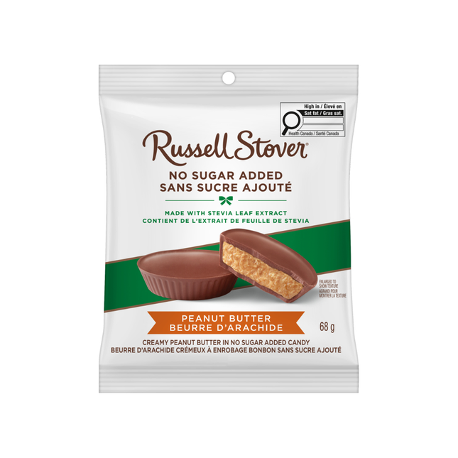 Russell Stover Sans sucres ajoutés - Coupes au chocolat et au beurre d'arachide | 68 g