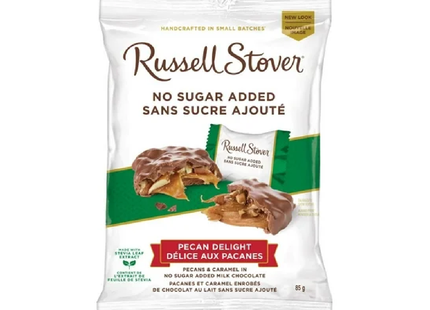 Russell Stover No Sugar Added - Milk Chocolate Pecan Delights | 85 g