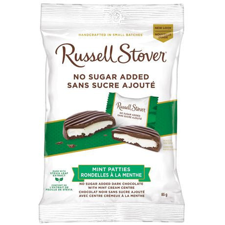 Russell Stover No Sugar Added - Chocolate Covered Mint Patties | 85 g