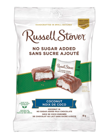 Russell Stover No Sugar Added - Coconut in Milk Chocolate | 85 g