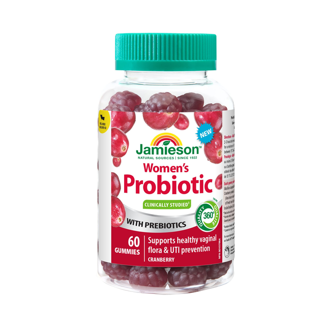 Jamieson - Women's Probiotic Gummies, Cranberry | 60 Gummies