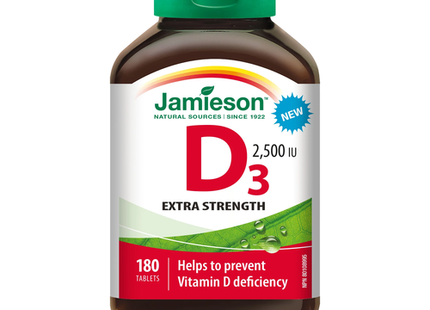 Jamieson - Extra Strength Vitamin D3 2500 IU | 180 Tablets