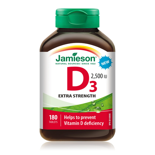 Jamieson - Vitamine D3 extra-forte 2500 UI | 180 comprimés